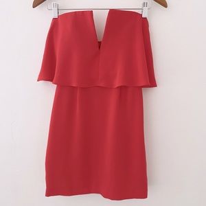 Red Strapless Mini Dress